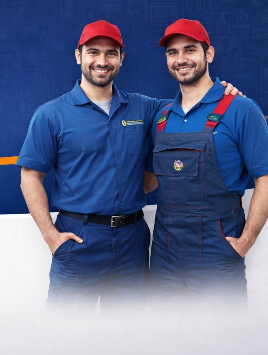 Two Homelyfix technicians in uniform